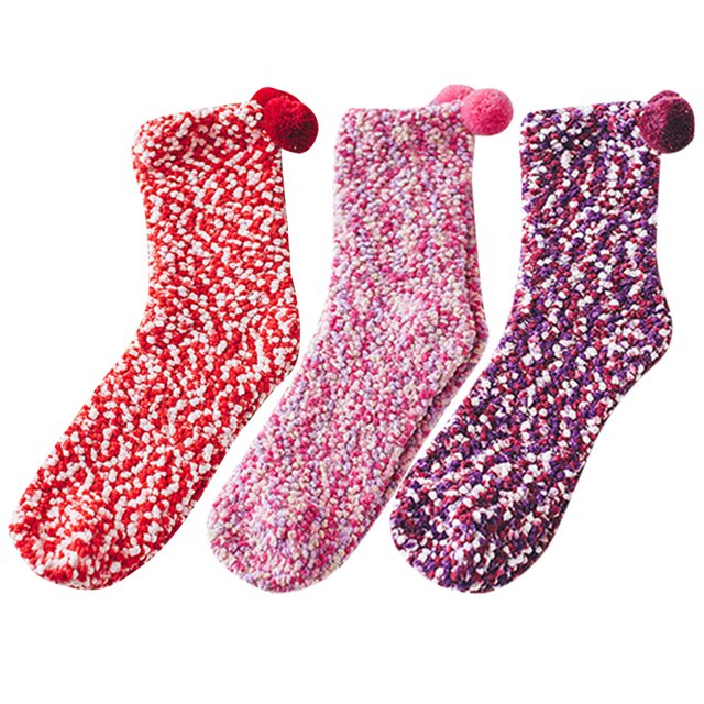 Calcetines lindos de la magdalena Pastel suave Calcetines de lana de coral Calcetines para dormir Regalos para amigos