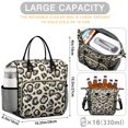 thumbnail image 5 of Black and Beige Leopard Print Insulated Leakproof Lunch Box for Women, Large Lunch Bag for Tween Teen Adult, Loncheras Para Mujer for Work Beach Travel Picnic Camping, 5 of 6
