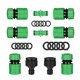 thumbnail image 1 of Juego de 10 conectores rápidos para manguera de jardín (6 conectores rápidos para manguera de 1/2", 2 conectores dobles, 2 conectores de punta para grifo) Rojo Verde, 1 of 5