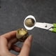thumbnail image 4 of Tijeras para huevos de codorniz de acero inoxidable, 2 uds., cortador de huevos, cortadora de palomas, separador de cáscara, pelador de huevos de codorniz, tijera de cocina, galleta de huevo, 4 of 5