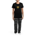 thumbnail image 4 of CafePress - Bride Gold Glitter Heart Pajamas - Women's Short Sleeve Print T-Shirt and Pants Dark Cotton Pajama Set, 4 of 7