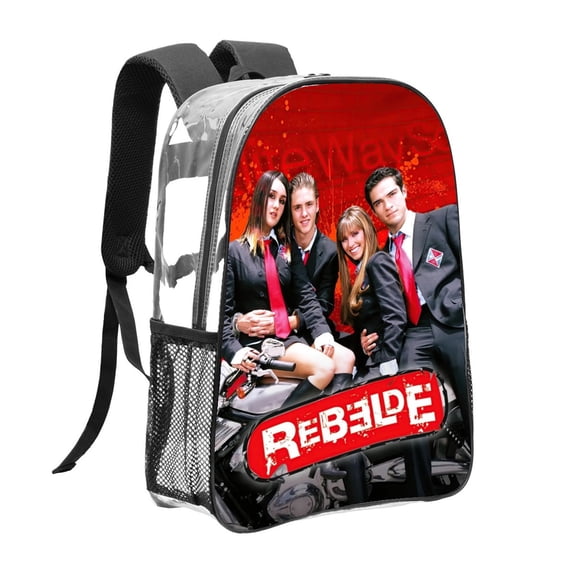 RBD Rebelde Pattern Transparent Backpack Lightweight And fashionable Showcasing Personality And Leading The Trend