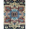thumbnail image 5 of EORC Navy / Gold Hand Knotted Wool Traditional Heriz Serapi  Rug, 9' x 12', 5 of 6