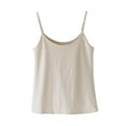 thumbnail image 2 of Women's Solid Color Cotton Sleeveless Nightgown with Chest Cushion for Casual Wear and Sleep, 2 of 5