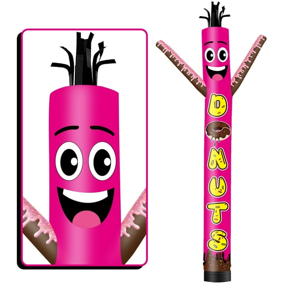 Donuts Inflatable Tube Man Wacky Wavy Dancing Guy for Outdoor Decoration Advertising Business Promotion (Blower Not Included)