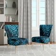 thumbnail image 2 of Designart "Whimsy Among Turquoise Ferns I" Blue Ferns Upholstered Accent Chair - Modern Arm Chair For Living Room, 2 of 7