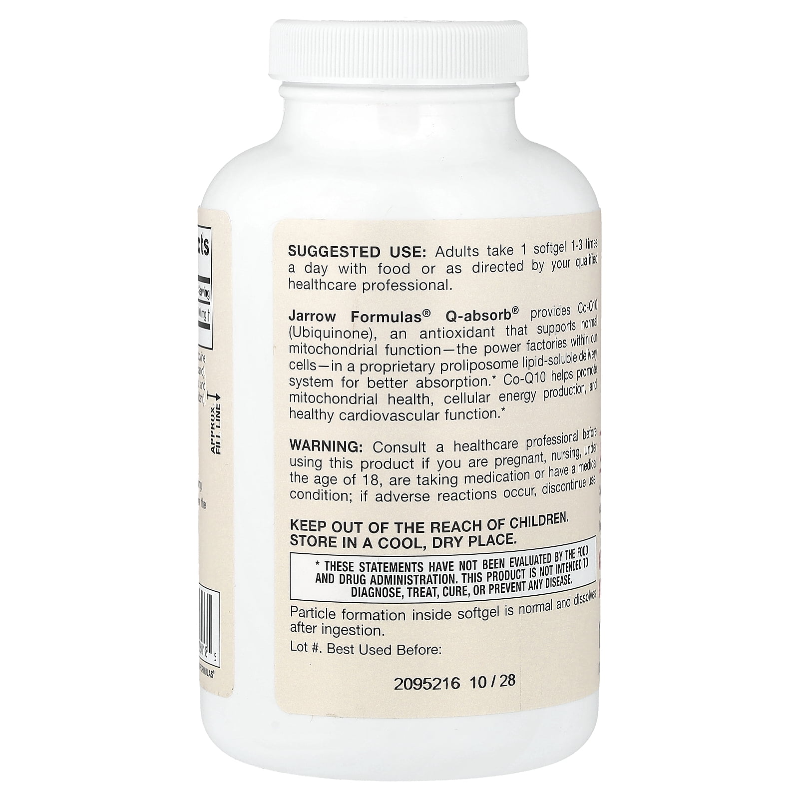 Jarrow Formulas Q-Absorb Co-Q10, Supports Heart Function, 100 mg, 120 Softgels