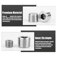 thumbnail image 2 of 20 Pcs Pipe Plug Fitting,1/8 1/4 3/8 1/2 3/4In NPT Male Internal Hex Thread Socket Pi12L6, 2 of 6
