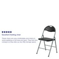 thumbnail image 6 of Emma + Oliver 2 Pack Black Vinyl Metal Folding Chair with Carrying Handle, 6 of 14