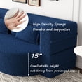 thumbnail image 4 of BOFANG Convertible Floor Sleeper Sofa 78" Teddy Fabric Folding Mattress Couch,No Assembly,Blue, 4 of 8