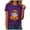 Purple, variant on Akiihool Womens Tshirts Graphic Halloween Shirt Women Letter Print Graphic Plus Size Fall Tees Tops (Black,M)