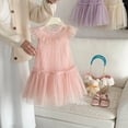 thumbnail image 2 of NIEWTR Robe en Tulle Couleur Unie pour Bébés Filles Motif Étoile Robe Tutu Décontractée pour Tout-Petits Robes de Fête (Rose, 2-3 Ans), 2 of 9