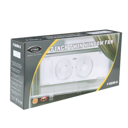 Optimus - 7" Reversible Twin Window Fan - White