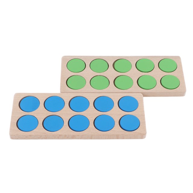 Kids Math Toy, Log Block Enrich Number Knowledge 20x8x1cm Ten Frame Math Toy For Teaching Aids