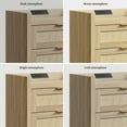 thumbnail image 4 of Sanspredet Rattan Nightstand Set of 2 with Charging Station, Boho Modern Bedside Tables with 2 Drawer, Bed Side Tables End Table for Bedroom - Light Oak, 4 of 9