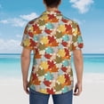 thumbnail image 6 of Daiia Fall Maple Leaves Hawaiian Shirt for Men Gentle Cotton Regular Short Sleeve Casual-Small, 6 of 9