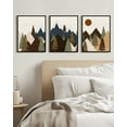 thumbnail image 5 of SHENIFY Morden Mountains Landscape Wall Art Boho Pine Tree Forest Nature Boho Decor Artwork Prints Rustic Living Room Office 11x14in3pcs Black Framed, 5 of 7