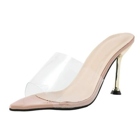

fvwitlyh Beach Sandals for Women s Dressy Strappy Low Kitten Heel Open Toe Sandals Dress Shoes for Woman Lady in Bridal Dance Evening