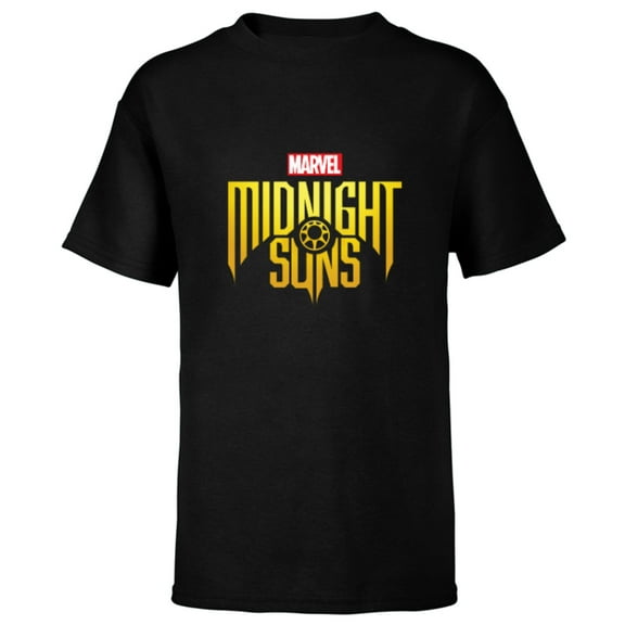 Marvel Midnight Suns Gamerverse Title Logo - Short Sleeve T-Shirt for Kids - Customized-Black