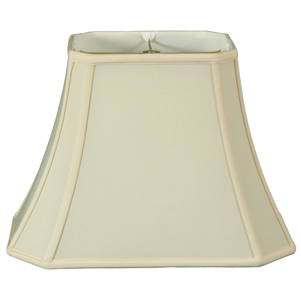 Royal Designs Rectangle Cut Corner Lamp Shade Eggshell 7 x 10 x 12.