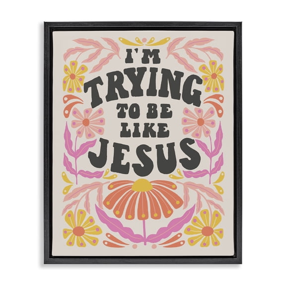Stupell Industries Eclectic Black Floating Frame Canvas Art, 17 x 21, by Muffin Grayson