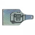 thumbnail image 1 of Jukebox Cutting Board, Radio Party Dark Grey Vintage Music Box with Abstract Grunge Colorful Stripes Image, Tempered Glass Cutting and Serving Board, Wine Bottle Shape, Multicolor, by Ambesonne, 1 of 1