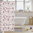 thumbnail image 3 of Manfei Vintage Stars Firework Shower Curtain 72Wx78L,Cute Cartoon Themed Bath Curtain,Red Blue Cream, 3 of 5