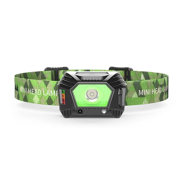 Linterna Frontal Led Recargable Por Usb, Linterna Frontal Con Sensor Manos Libres, Resistente Al Agua, Para Pesca, Camping, Senderismo Vogacara AP007928-02