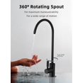thumbnail image 2 of Grifo Bifordo Negro Mate de Acero Inoxidable SUS304, 2 of 6