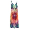 thumbnail image 4 of Kaleidoscope Mandala Colorful Floral Boho Design Sleeveless Dress Woman Fashion Long Dresses Women's Summer Suit Dress 2025, 4 of 7