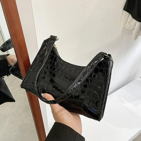 Ratfeit Shoulder Bag for Women, Small Purses Croc Pattern Clutch Purse Vegan Leather Little Purse Cute Mini Handbag