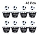 thumbnail image 4 of 48 Pcs Kids Decor Cupcake Toppers Football Cake Wrapper Cupcake Topper Football Baking Cups, 4 of 5