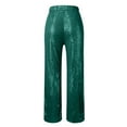 thumbnail image 3 of Women's Wide Leg Sequin Trousers - Gold Sparkly High Waist Glitter Pants, Polyester Fabric, S-XXXL Sizes for Party/Club/Casual Occasions, 3 of 4