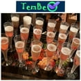 thumbnail image 6 of 100 Pack Disposable Plastic Champagne Flutes, 4.5Oz Toasting glasses for decoration, Wedding, Parties, and Reusable(Clear), 6 of 8