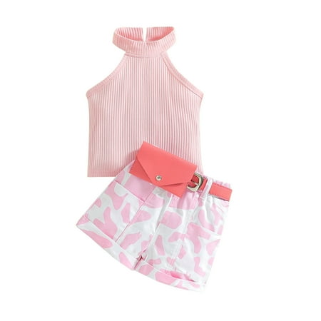 

Baby Clothes Boy Summer Short Sleeve Prints Tops and Shorts 3Pcs Skin Friendly Sports Little Girls Outfit Set