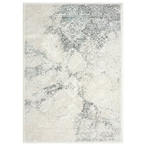 LR Home Antalya Durable Performance Area Rug Indoor in Beige/Blue, 9' x 12'