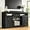 Rustic Black, variant on RoyalCraft TV Stand for 65+ Inch TV: Farmhouse Entertainment Center with Storage, Wood TV Console Cabinets with Sliding Barn Door, Tall Media with Adjustable Shelves for Living Rooms, Gray