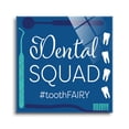 thumbnail image 1 of Dental Squad Tooth Fairy Blue Toothbrush 24 x 24 Glass Wall Hanging Sign, 1 of 4