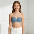 thumbnail image 2 of Y-Sunset Girls Strapless Bandeau Bra Seamless Push Up Everyday Training Bras Wireless Light Padded Comfortable Tube Bralette, 2 of 7