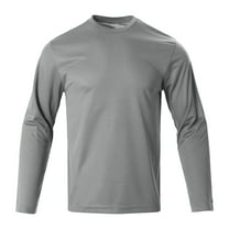 fatyb Long Sleeve Shirts for Men Quick Dry Athletic Workout Running Tee Lightweight Mens Activewear Tops