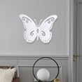 thumbnail image 4 of Decoración de pared de mariposa 3D Fernando decoración de estatuilla adornos exquisitos hermosa estatua de Metal para patio sala de estar cocina Blanco Escultura de pared, 4 of 8