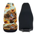 thumbnail image 5 of KUIFORTI Sunflower Highlands Cow Car Seat Covers Soft Car Seat Covers for Front Seats Warm Comfortable Auto Interior Cover Easy Installation Fit for Cars SUV, 5 of 7