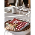 thumbnail image 6 of Christmas Cloth Napkins Set of 8 Reusable Dinner Napkins, Winter Ice Cream Sugar Pine Needle Red Plaid Cocktail Napkin Washable Table Napkins for Wedding/Holiday Party/Baby Shower 20"x20", 6 of 7