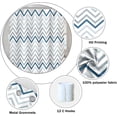 thumbnail image 5 of JOOCAR Grey and Blue Pattern Bathroom Shower Curtain Abstract Wave Geometry Line Bath Curtain with Hooks Waterproof Polyester Fabric Shower Curtains for Modern Artistic Bath Decorative, 72x72 Inch, 5 of 7