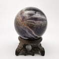 thumbnail image 3 of dream amethyst Crystal sphere Natural Healing Crystal carving ball for Reiki sculpture Healing and Crystal 0.4kg, 3 of 7