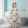 thumbnail image 6 of Cartoon Farm Vehicles Barns Gray Pattern Hooded Bath Towel，50"x30" for Ages 3 To 12 Kids, Quick Dry Lightweight Soft Microfiber Hood Beach Towel Cover Up for Kids, 6 of 7