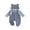 Blue, variant on Cjfdfy Newborn Baby Boy Fall Outfit Mock Two-piece Overalls Romper Stripe Waffle Knitted Long Sleeve Bodysuit Hat Two Piece Set Infant Cute Coming Home Fall Winter Outfit