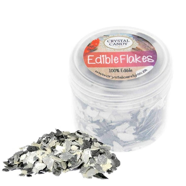 Edible Flakes After Dark, 6 Grams by Crystal Candy
