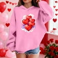 thumbnail image 4 of RXMEKW Heart Print Full-Zip Hooded Sweatshirt for Boys And Girls In Medium And Large With Pockets, 4 of 8