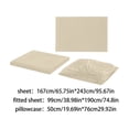 thumbnail image 3 of Weloille Brushed Microfiber Bedding Set 3 Pieces, Solid Color Soft Pillowcase Fitted Sheet Flat Sheet, Wrinkle Resistant Breathable Bed Linens, Comfortable Bedding for Home Bedroom Hotel Use, 3 of 6